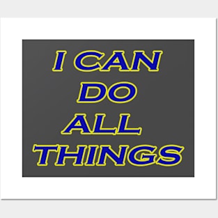 I Can Do All Things Tshirt Motivational Shirt for All Posters and Art